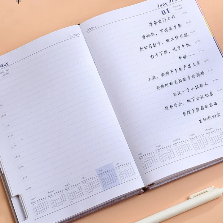 TBD06050674_B7.webp 2025 A5 Planner Notebook with Calendar Leather English Schedule 312 Inner Pages  With Month Index - Image 8