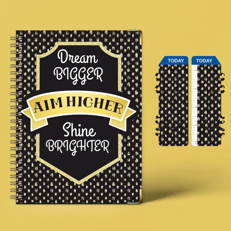 A5 2025 English Coil Calendar Notebook Diary Work Plan Book