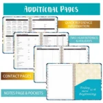 A5 2025 English Coil Calendar Notebook Diary Work Plan Book - Image 3