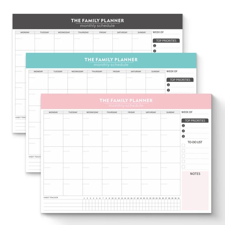 TBD06050690_B1.webp Tear-Off English Notebook Time Management Handbook Student Weekly Planner - Image 2