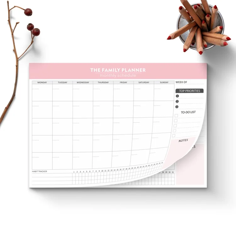 TBD06050690_B2.webp Tear-Off English Notebook Time Management Handbook Student Weekly Planner - Image 3