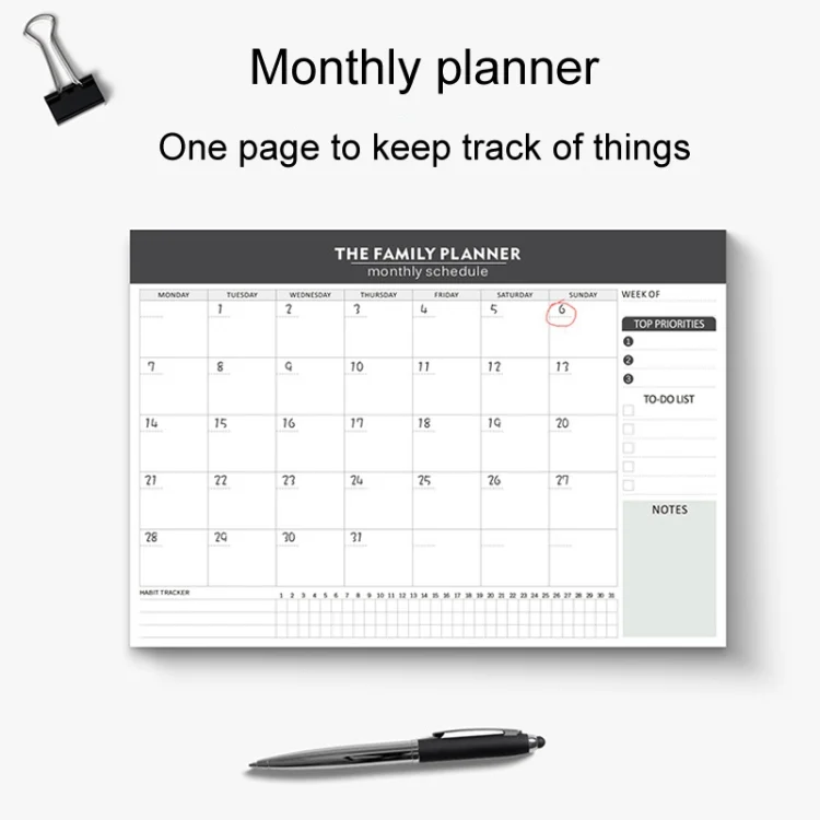 TBD06050690_B3.webp Tear-Off English Notebook Time Management Handbook Student Weekly Planner - Image 4
