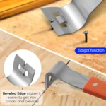 RUITOOL Stainless Steel Pry Bar Multi-Purpose Scraper Woodworking Decoration Non-Slip Nailer - Image 3