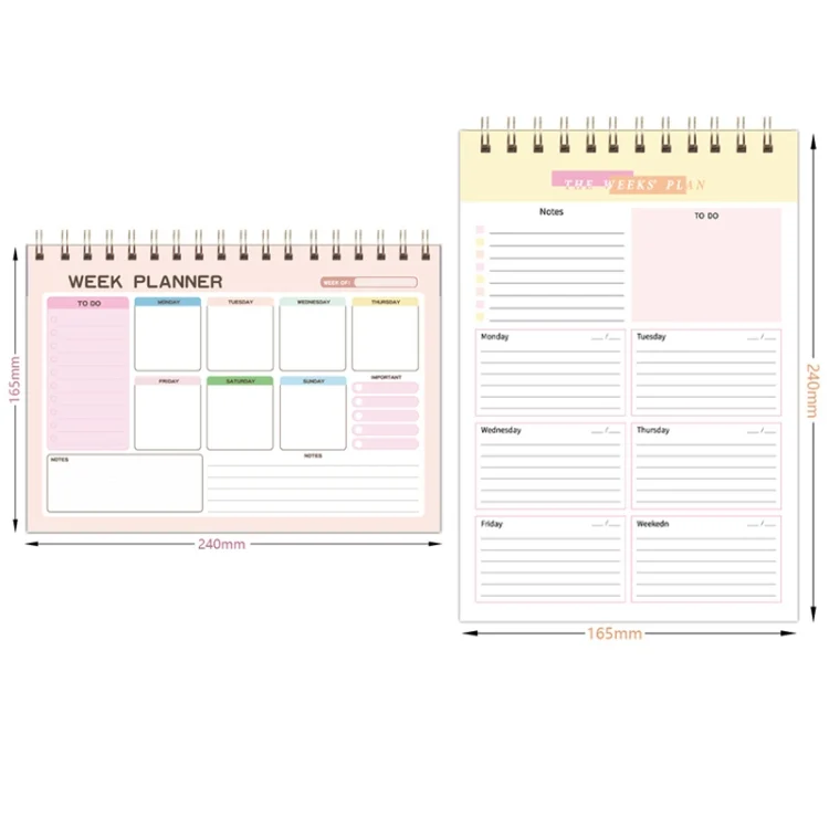 TBD06050706_B2.webp A5 Weekly Planner Notebook Waterproof Planner Coiled Clocking Memo - Image 3