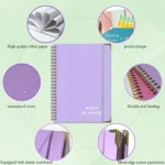 English Notebook A5 Coil Planner Work Record Time Management Agenda Book - Image 3