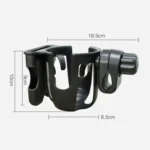 2 In 1 Skeleton Stroller Cell Phone Mug Holder Pushchair Multi-Use Bottle Rack - Image 11