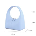 Simple Niche Leather Women Bag Pure Color Design Texture Handbag - Image 3