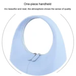 Simple Niche Leather Women Bag Pure Color Design Texture Handbag - Image 5