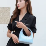 Simple Niche Leather Women Bag Pure Color Design Texture Handbag - Image 10