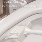 Wall-mounted Toilet Brush and Holder Set Odorless Design with Lid Bathroom Cleaning Kit - Image 7