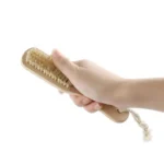 Double-Sided Foot Grinder Pig Bristle Brush Wooden Cleaning Massage Small Brush - Image 3