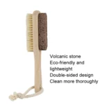 Double-Sided Foot Grinder Pig Bristle Brush Wooden Cleaning Massage Small Brush - Image 5
