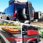 Traction Board Mounting Pins Kit Universal For 4.72"-6.69" Hole Spacing Recovery Tracks - Image 7