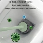 Cute Cartoon Toilet Brush Bathroom Cornerless Wall Mounted With Base Cleaning Brush - Image 6