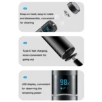 S-1090 IPX7 Waterproof 8D Portable LED Digital Display Round Electric Shaver - Image 8