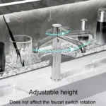 Punch-Free Bathroom Faucet Shelf Home Bathroom Vanity Storage Stand - Image 4