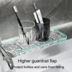 Punch-Free Bathroom Faucet Shelf Home Bathroom Vanity Storage Stand - Image 10