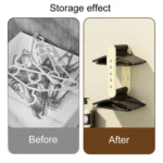 Retractable Clothes Rack Organizer Multifunctional Household Hole-Free Balcony Storage Shelf - Image 4