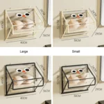 Bathroom Hanging Bag Foldable Transparent With Lid Waterproof Clothes Socks Storage Bag - Image 3