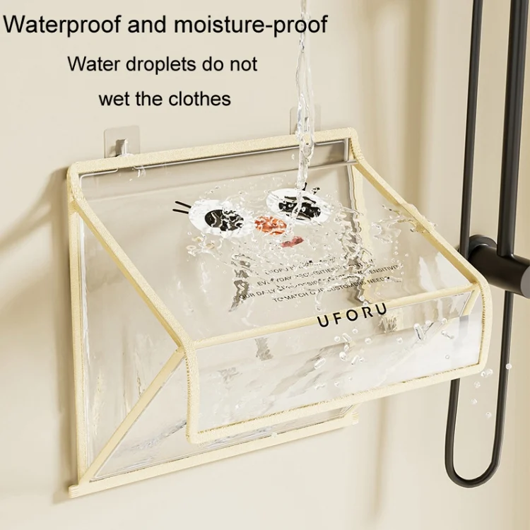 TBD06050936_B4.webp Bathroom Hanging Bag Foldable Transparent With Lid Waterproof Clothes Socks Storage Bag - Image 5