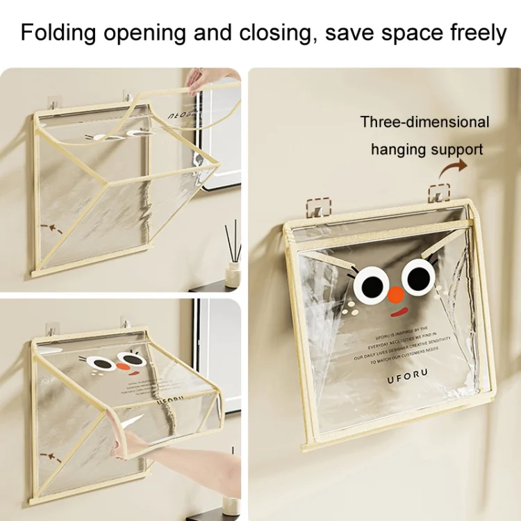 TBD06050936_B8.webp Bathroom Hanging Bag Foldable Transparent With Lid Waterproof Clothes Socks Storage Bag - Image 9