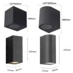 LED Outdoor Wall Lights Waterproof Exterior Villa Door Patio Lights Background Glow Spotlights - Image 4