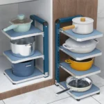 Adjustable Kitchen Pot Rack Household Multifunctional Folding Organizer - Image 2