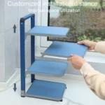 Adjustable Kitchen Pot Rack Household Multifunctional Folding Organizer - Image 8