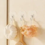 Transparent Self Adhesive Heart-shaped Hooks Door Wall Multi-Function Key Storage Hanger - Image 2