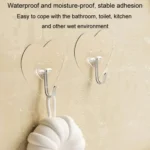 Transparent Self Adhesive Heart-shaped Hooks Door Wall Multi-Function Key Storage Hanger - Image 4