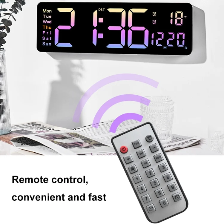 TBD06051002_B5.webp 5526 LED Digital Display Electronic Wall Clock Multifunctional Countdown Alarm Clock - Image 6