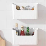 Kitchen Cabinet Door Cling Film Organizer Household Wall Mounted Refrigerator Side Shelf - Image 2