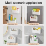 Kitchen Cabinet Door Cling Film Organizer Household Wall Mounted Refrigerator Side Shelf - Image 7