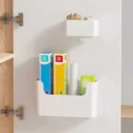 Kitchen Cabinet Door Cling Film Organizer Household Wall Mounted Refrigerator Side Shelf - Image 8