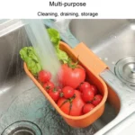 Kitchen Sink Drain Basket Washing Basin Multifunctional Storage Hanging Basket - Image 6