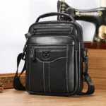 BULL CAPTAIN 0400 Large-Capacity First-Layer Cowhide Retro Single-Shoulder Crossbody Bag