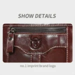 BULL CAPTAIN 0400 Large-Capacity First-Layer Cowhide Retro Single-Shoulder Crossbody Bag - Image 3