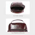 BULL CAPTAIN 0400 Large-Capacity First-Layer Cowhide Retro Single-Shoulder Crossbody Bag - Image 4