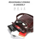 BULL CAPTAIN 0400 Large-Capacity First-Layer Cowhide Retro Single-Shoulder Crossbody Bag - Image 6