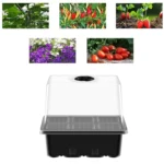 12-Hole Heightened Succulent Vegetable Seedling Pot With Lid - Image 2