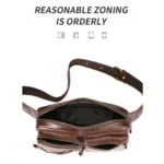 BULL CAPTAIN 082 Large-Capacity First-Layer Cowhide Retro Single-Shoulder Crossbody Bag - Image 4