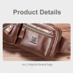 BULL CAPTAIN 082 Large-Capacity First-Layer Cowhide Retro Single-Shoulder Crossbody Bag - Image 5