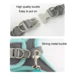 Undershirt Style Pet Chest Harness Summer Breathable Reflective Dog Leash - Image 3