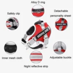 Large Dog Explosion Proof Punch Chest Harness Dog Travelling Leash - Image 3