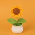 Crochet Wool Plants Faux Flowers Study Room Desktop Ornament Graduation Gift