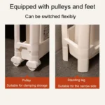 Bathroom Door Narrow Shelf Toilet Crack Floor Trolley Organiser - Image 5