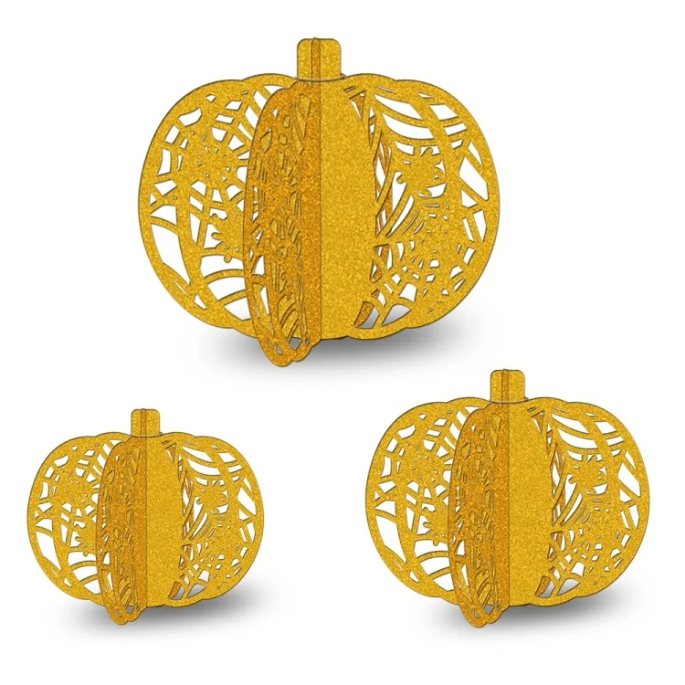 3pcs /Set Halloween Pumpkin Ornament Party Tabletop Decoration