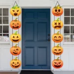 1pair Halloween Party Door Pumpkin Hanging Decoration Door Decoration Supplies - Image 3