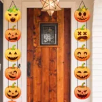 1pair Halloween Party Door Pumpkin Hanging Decoration Door Decoration Supplies - Image 4