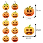 1pair Halloween Party Door Pumpkin Hanging Decoration Door Decoration Supplies - Image 6